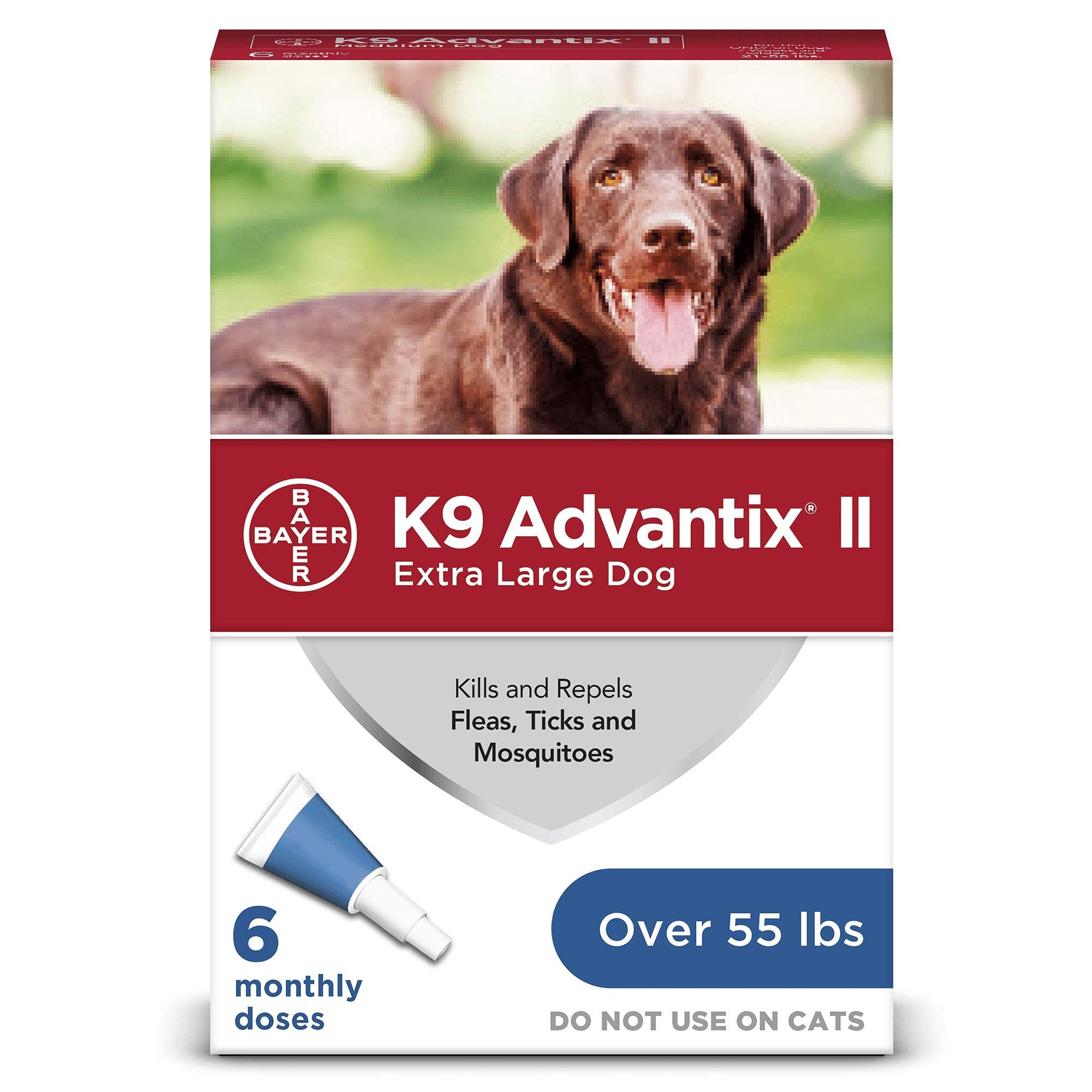 K9 Advantix II Flea and Tick Prevention for Extra-Large Dogs, Over 55 Pounds (6986780639415)